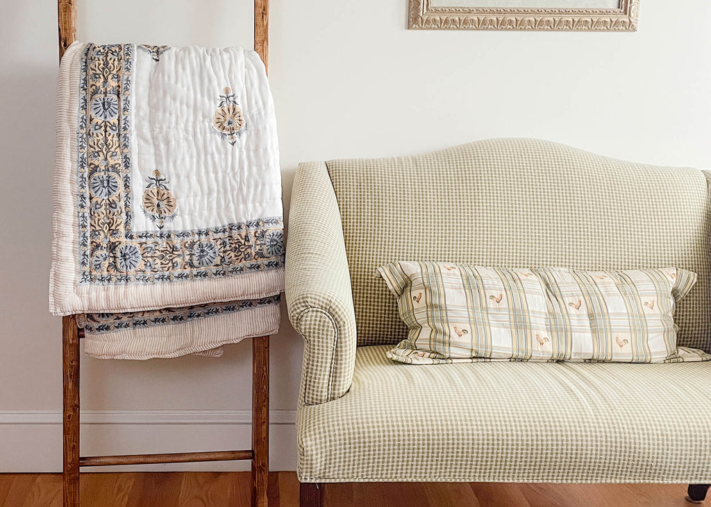 Wild Oats Interiors How to style a throw