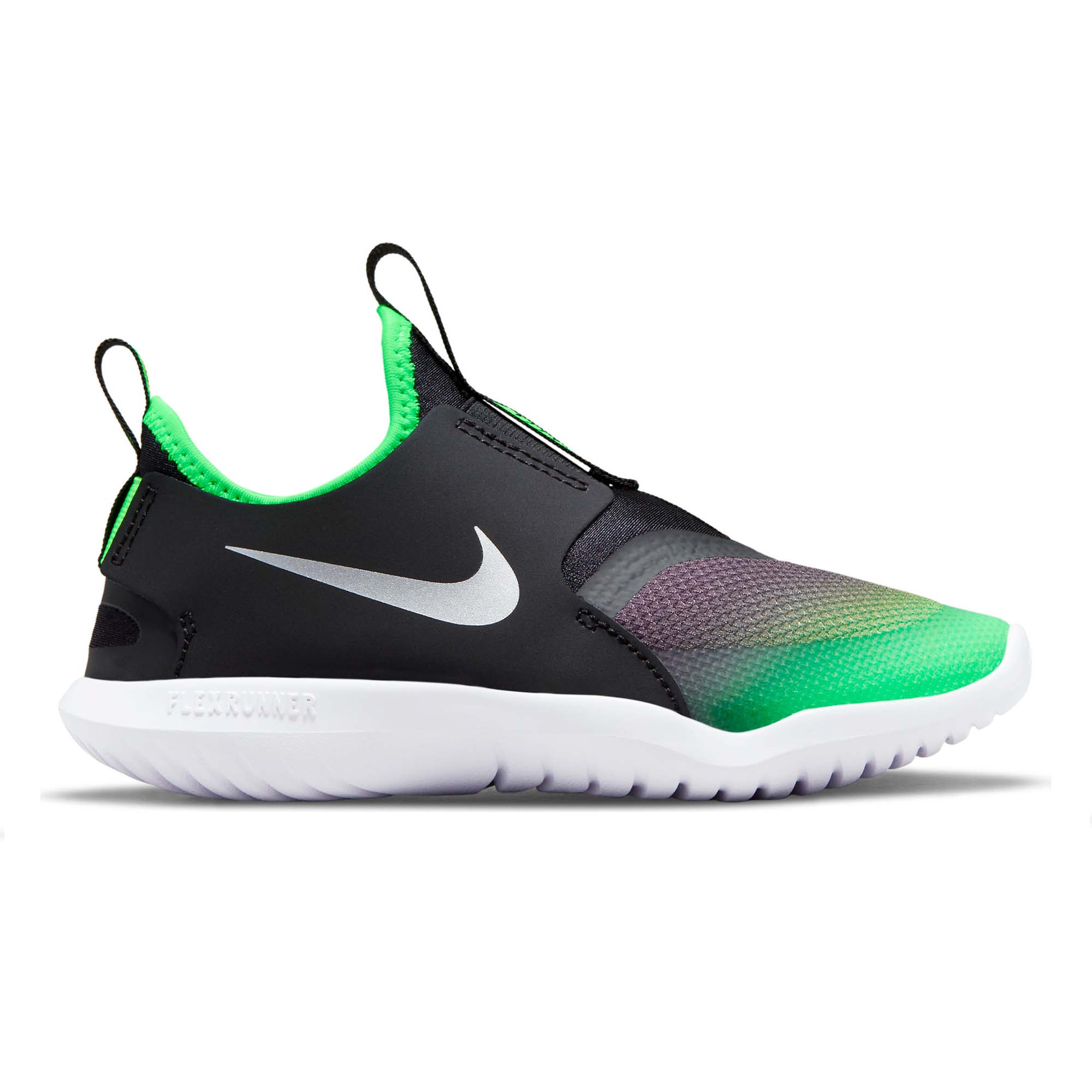Calle peso cantidad de ventas Zapatilla Nike Flex Runner de niño color Negro con Verde - Credichips