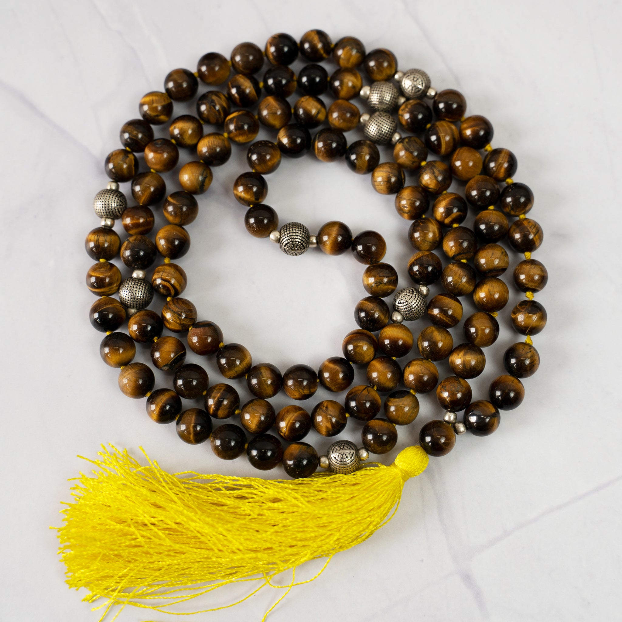 tigers eye mala beads 108