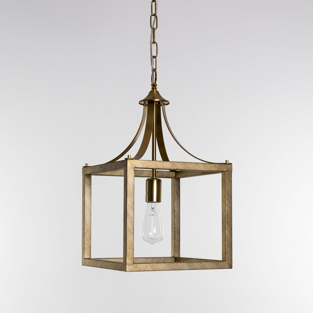 brushed gold lantern pendant light