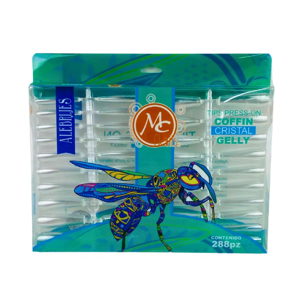 Mc Nails Alebrijes Tip Press On Stilleto Cristal Gelly 288 pcs