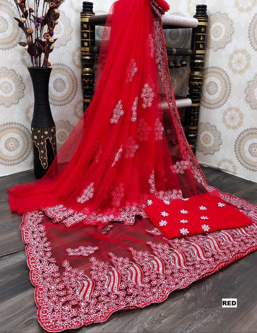 Mono nylon net saree – AuroraLyfe