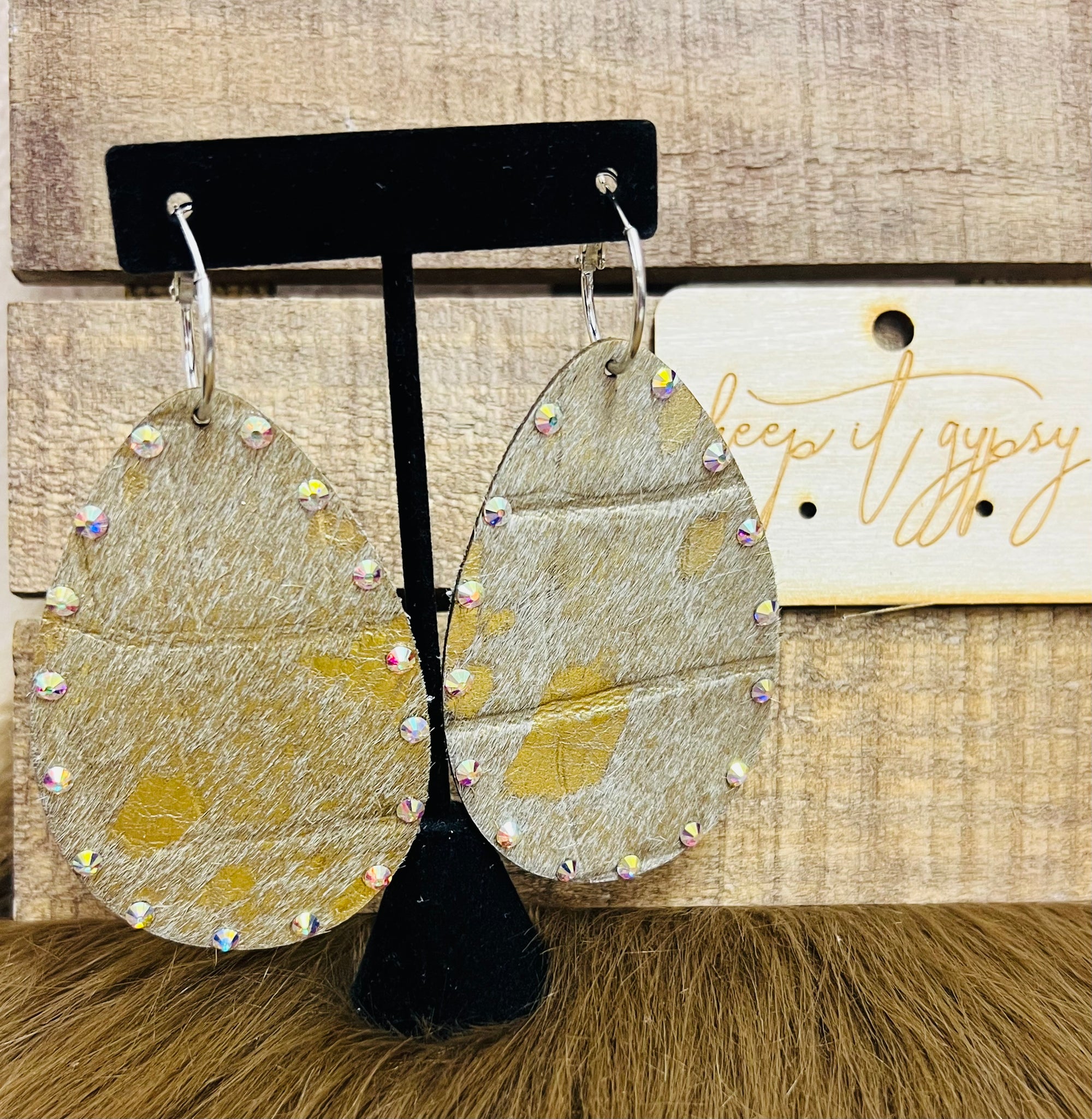 KEEP IT GYPSY LARGE TEARDROP EARRINGS - Tres Chic Trendz