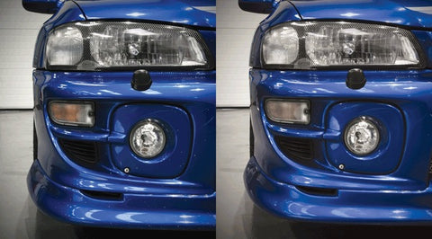 before and after blue paint repair 