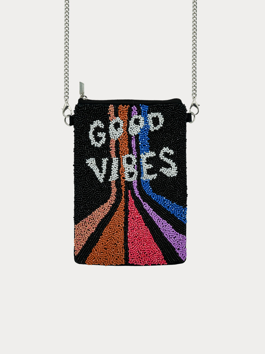 Good Vibes Beaded Crossbody Bag