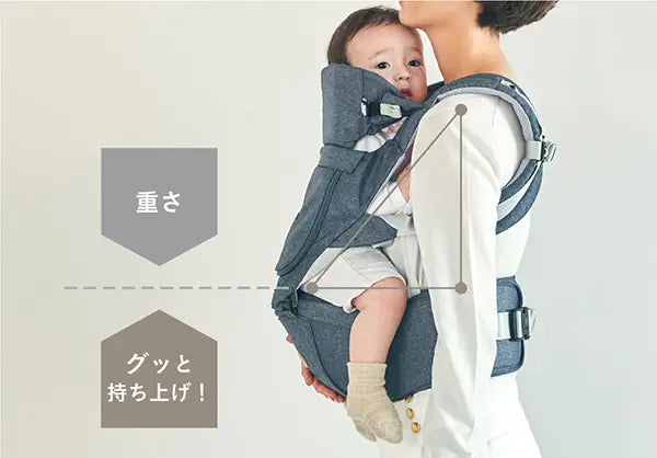 The waist belt and the shoulder belt distributed the weight of the baby