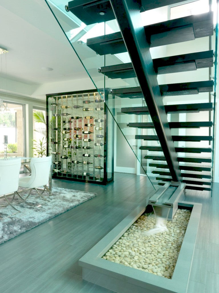 Glassed in Contemporary Vancouver Wine Cellar