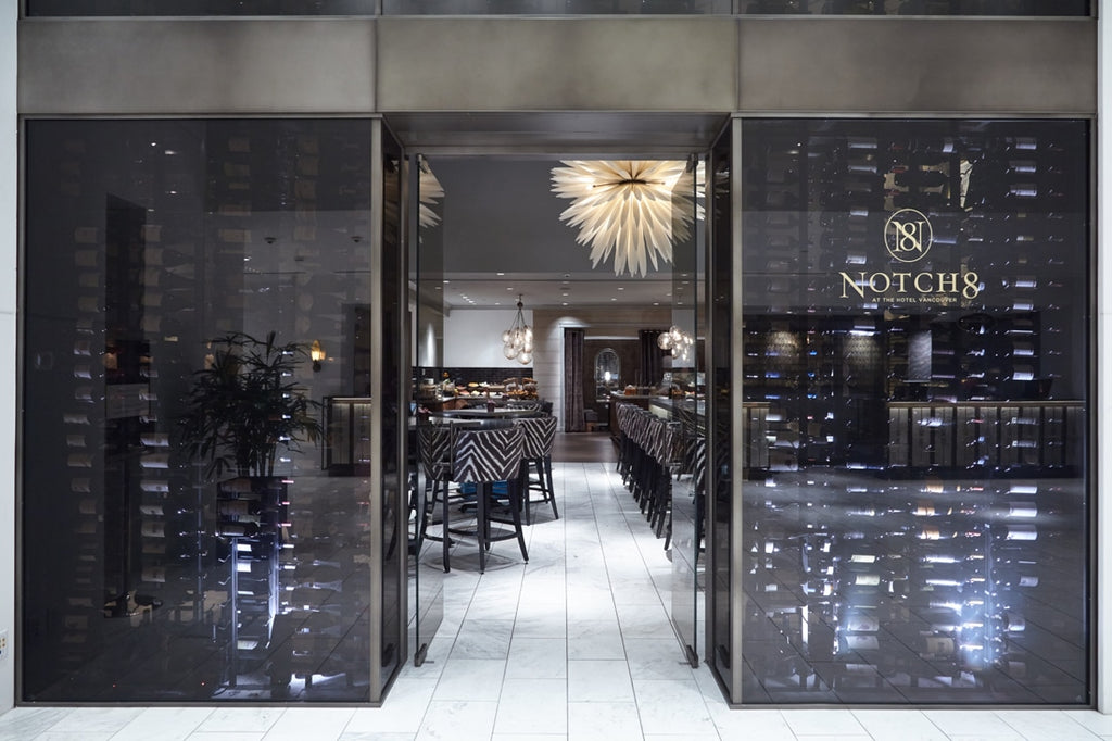 Commercial Custom Wine Glass Wine Wall From The Hotel Lobby Into The Bar