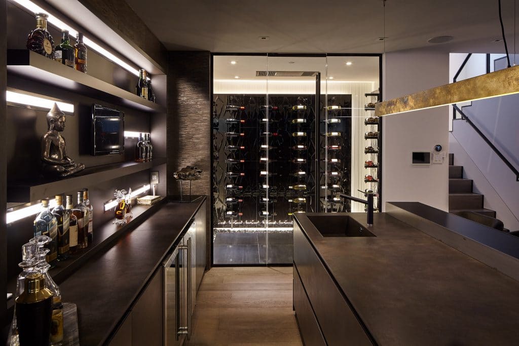 Seductive Wine Cellar Lighting