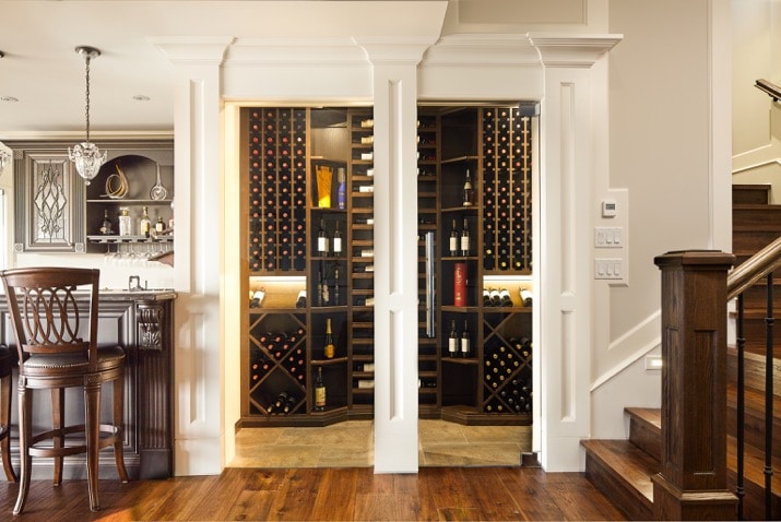 Traditional Custom Wine Cellar Design