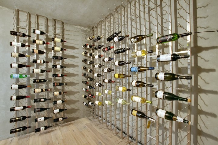 Vintage View Floor to Ceiling Mounted Wine Racking System