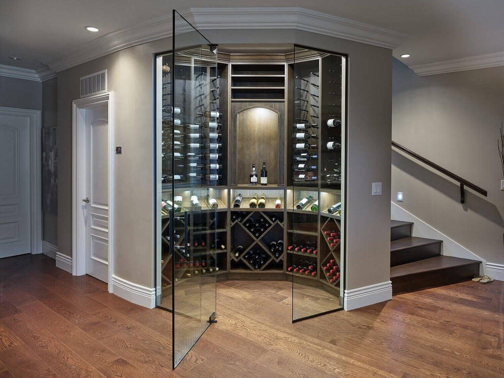 View of the full wine cellar