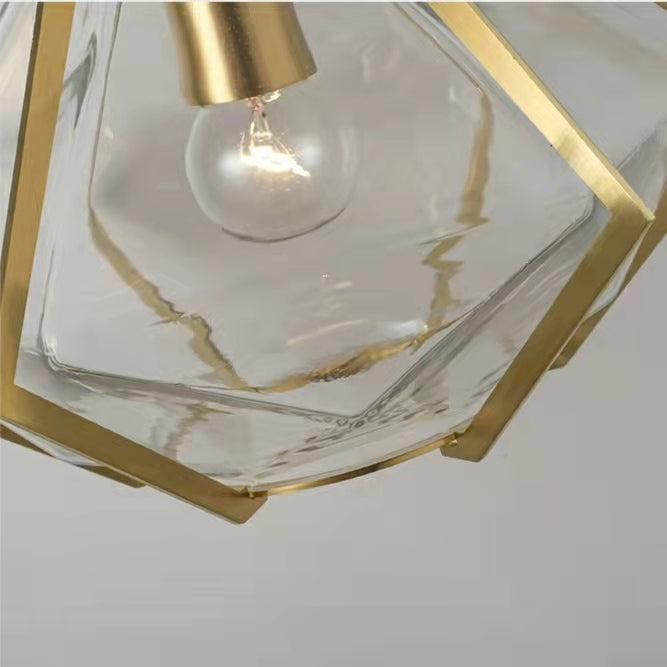 gold diamond pendant light