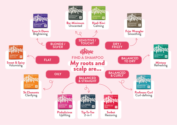 Flowchart: find the best shampoo bar for your hair and scalp