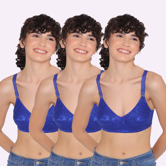 myeshopes Full Net Blue Color bra Women Full Coverage Non Padded Bra - Buy  myeshopes Full Net Blue Color bra Women Full Coverage Non Padded Bra Online  at Best Prices in India