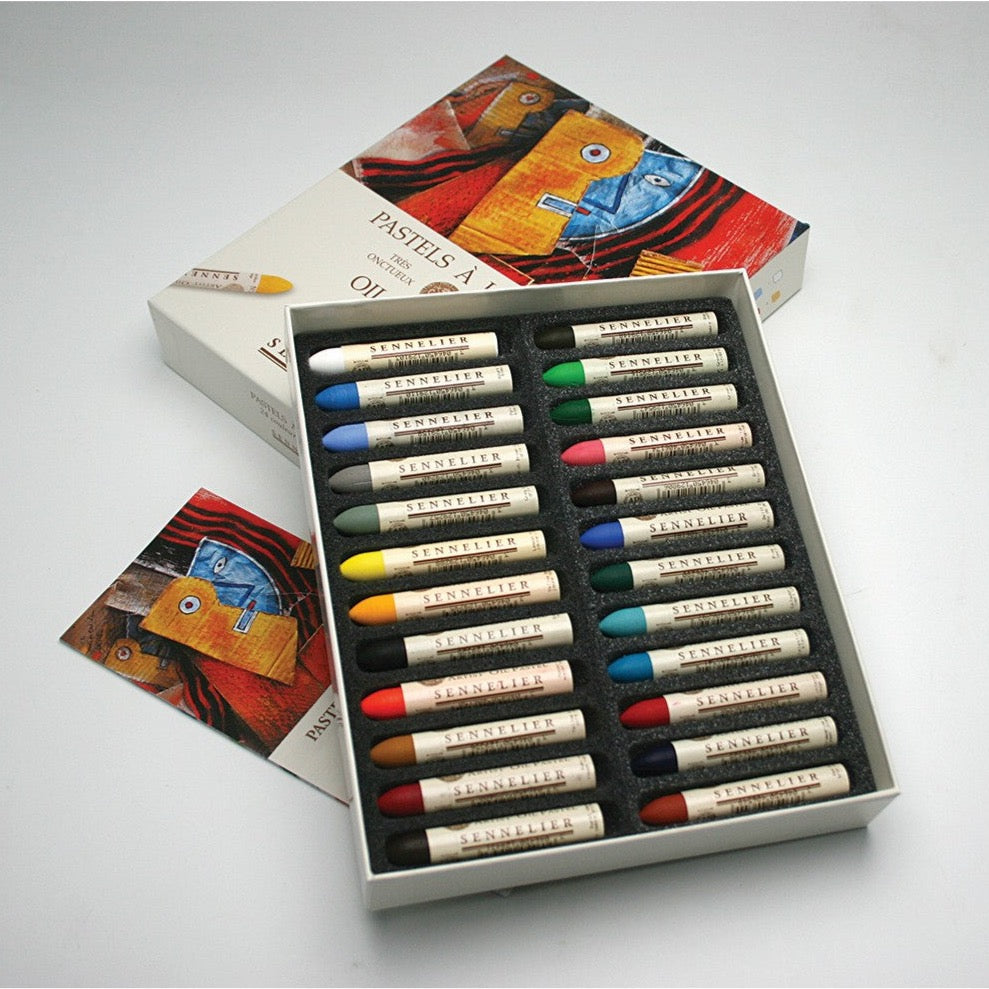 Sennelier Oil Pastels Cardboard Box Set Assorted Colors (Set of 48