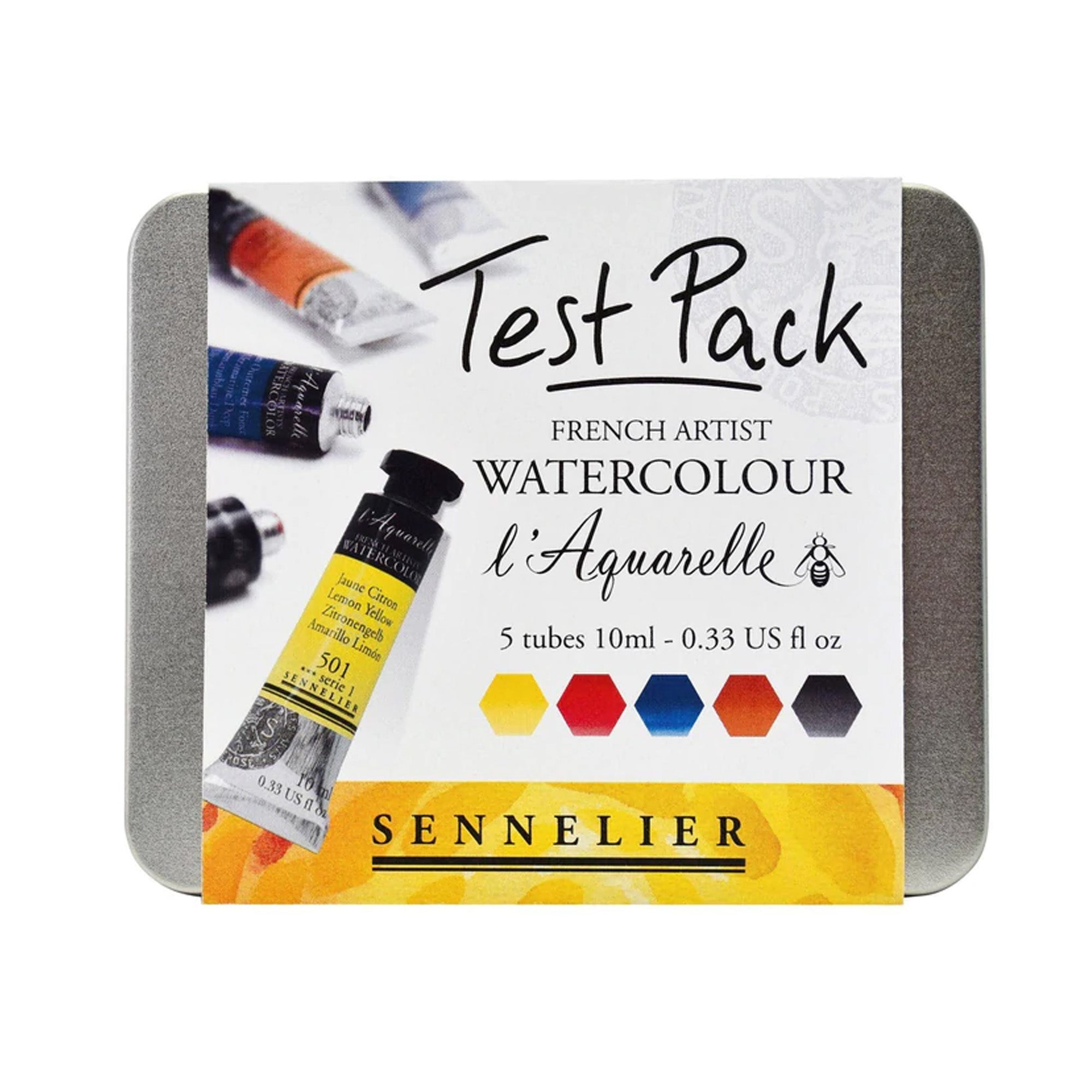 Sennelier Watercolor Paint : Classic Metal Tin Set Of 12 x 10ml Tubes