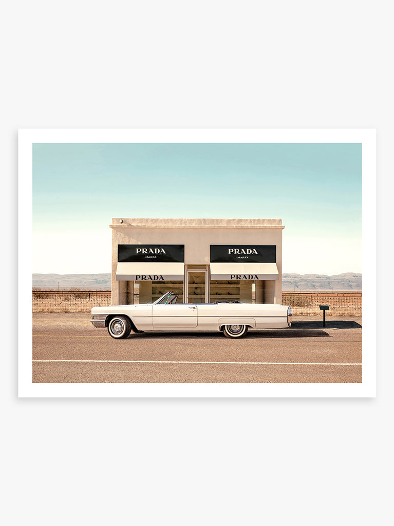 Prada Marfa ❤️ tableau feuilles tropicales cadre impression pro97