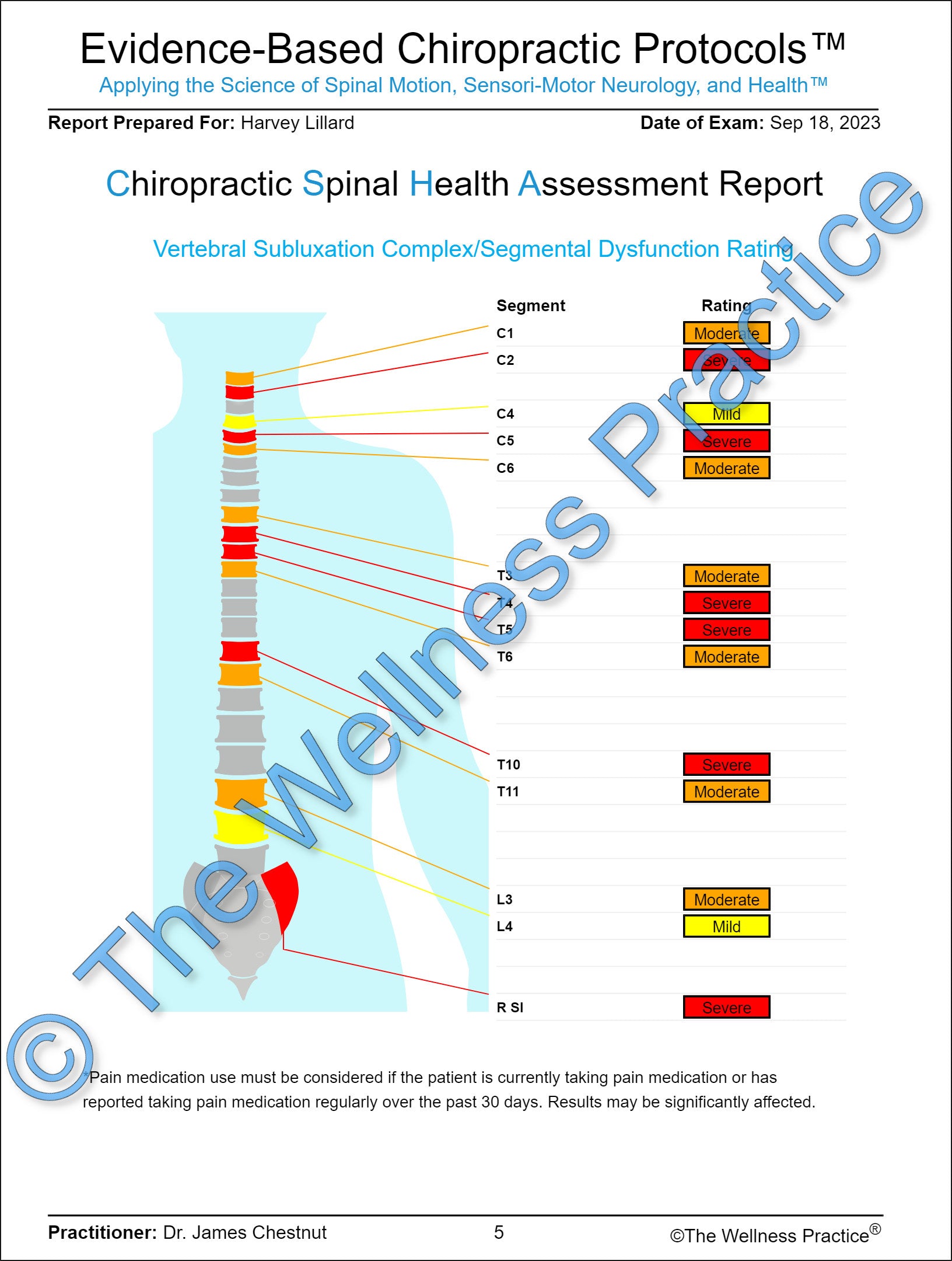 Chiropractic Spinal Health Assessment (CSHA)