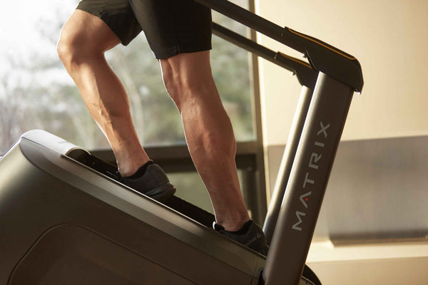 man's legs on the ClimbMill