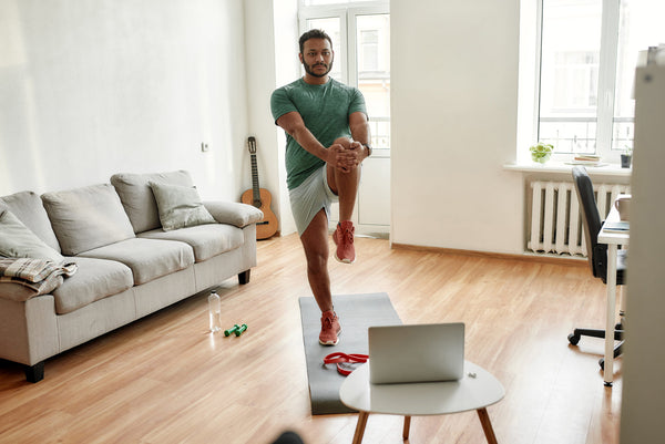 man doing yoga