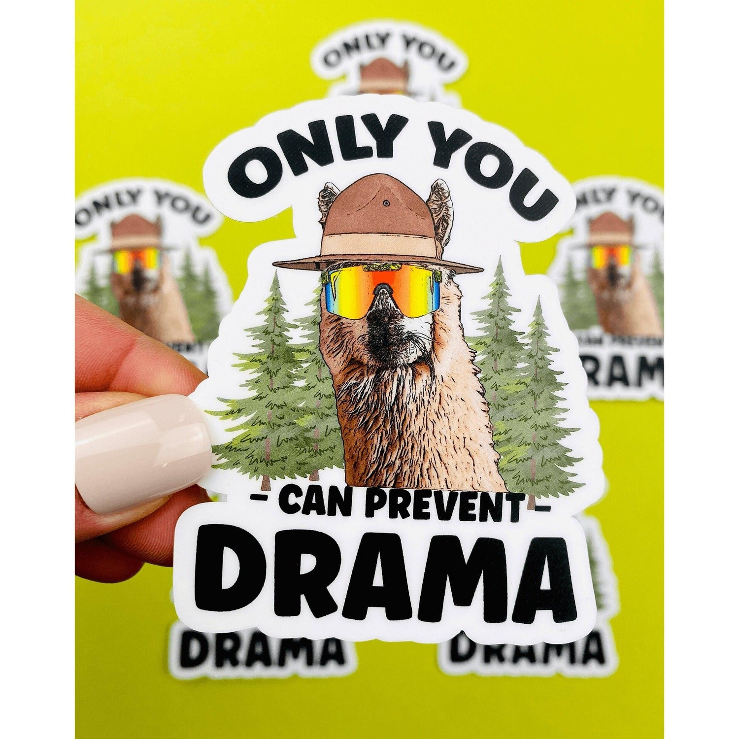 Llama Drama Sticker Only You Can Prevent Drama Sticker for Office Poli –  Ottos Grotto :: Stickers For Your Stuff