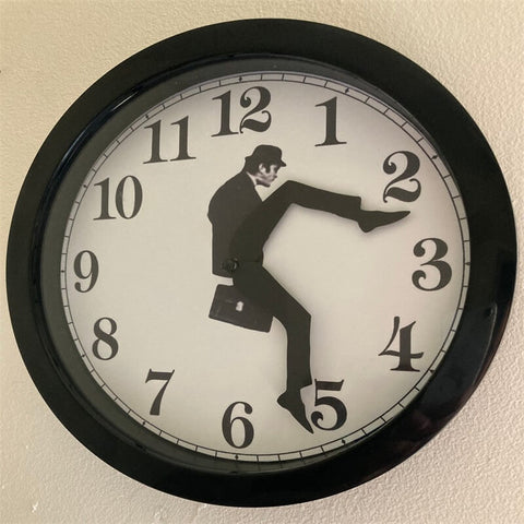 British Comedy Inspired Ministry Of Silly Walk Wall Clock Comedian Home Decor Novelty Wall Watch Funny Mute Clock Home Decor