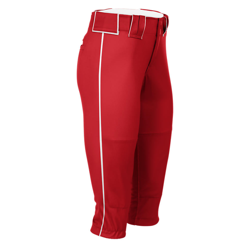 Used Intensity Red Softball Pants W/ Black Piping Girls XL