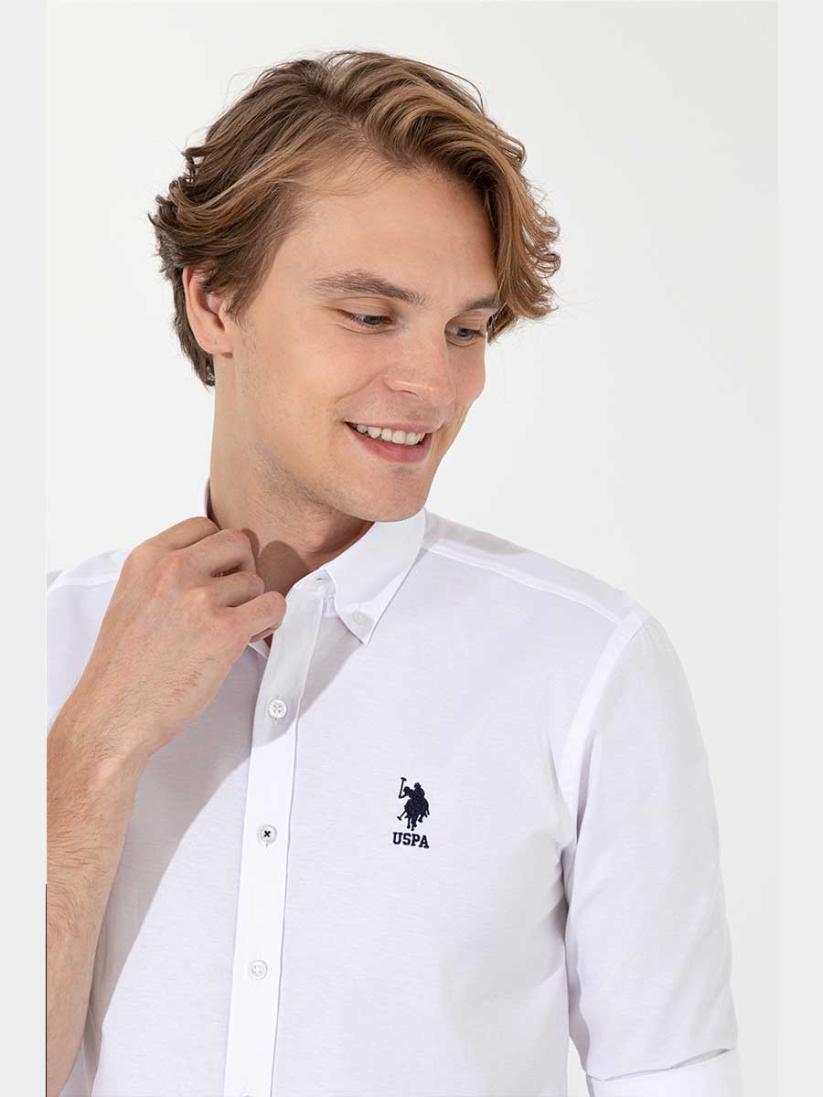 US Polo Assn Men Shirt Regular Fit White VR013 USPSH270 – WARDROBE ...