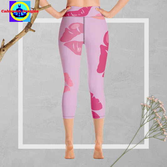 Calmness Designs, Designer, Hearts, Roses, Yoga Leggings