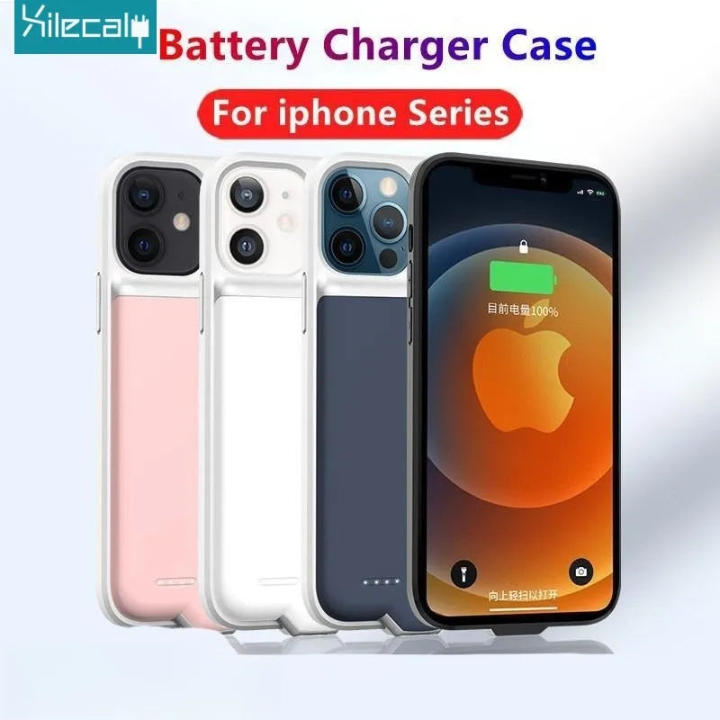 Xilecaly Battery Case Smart Charger Cover Power Bank For iphone 12 11 Pro Max 12 Mini 6S 7 8 Plus Battery Case For iphone SE2020