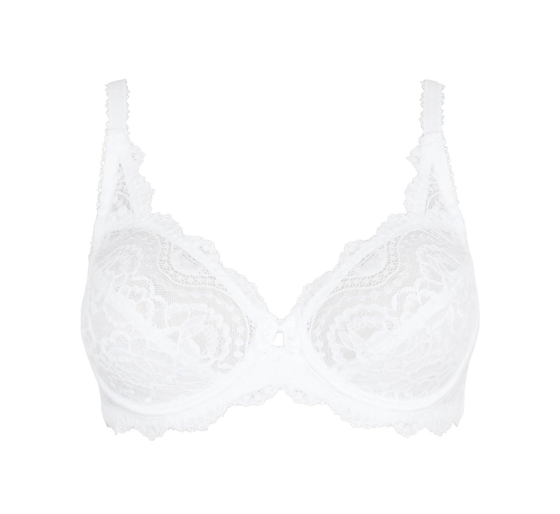 Pretty Secrets Ella Lace White Moulded Padded Wired Multiway Bra