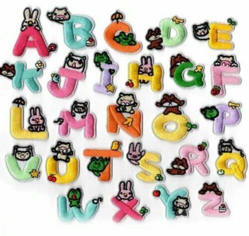 3.4cm Lowercase Patch Letters Colour Embroidered Iron-on Letter Patch 