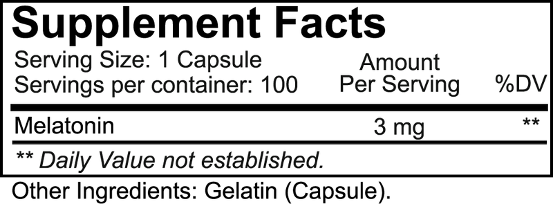 NutraKey Melatonin Natural Sleep Aid (100 Capsules/Servings)