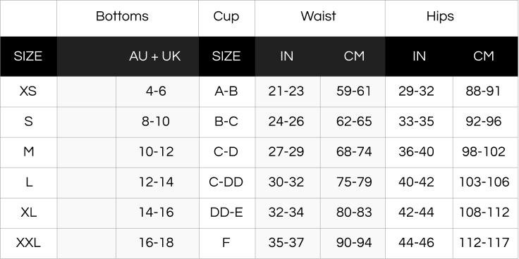 sizing chart