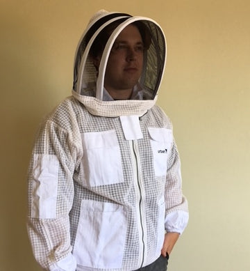  The Ultra Breeze SUIT12_LARGE (TM) Beekeeping Suit with Veil,  White : Ultra Breeze? Ventilated Beekeeping Suit : Patio, Lawn & Garden