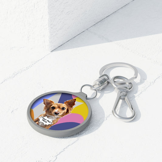 Personalized Round Keychain - Memphis Collection