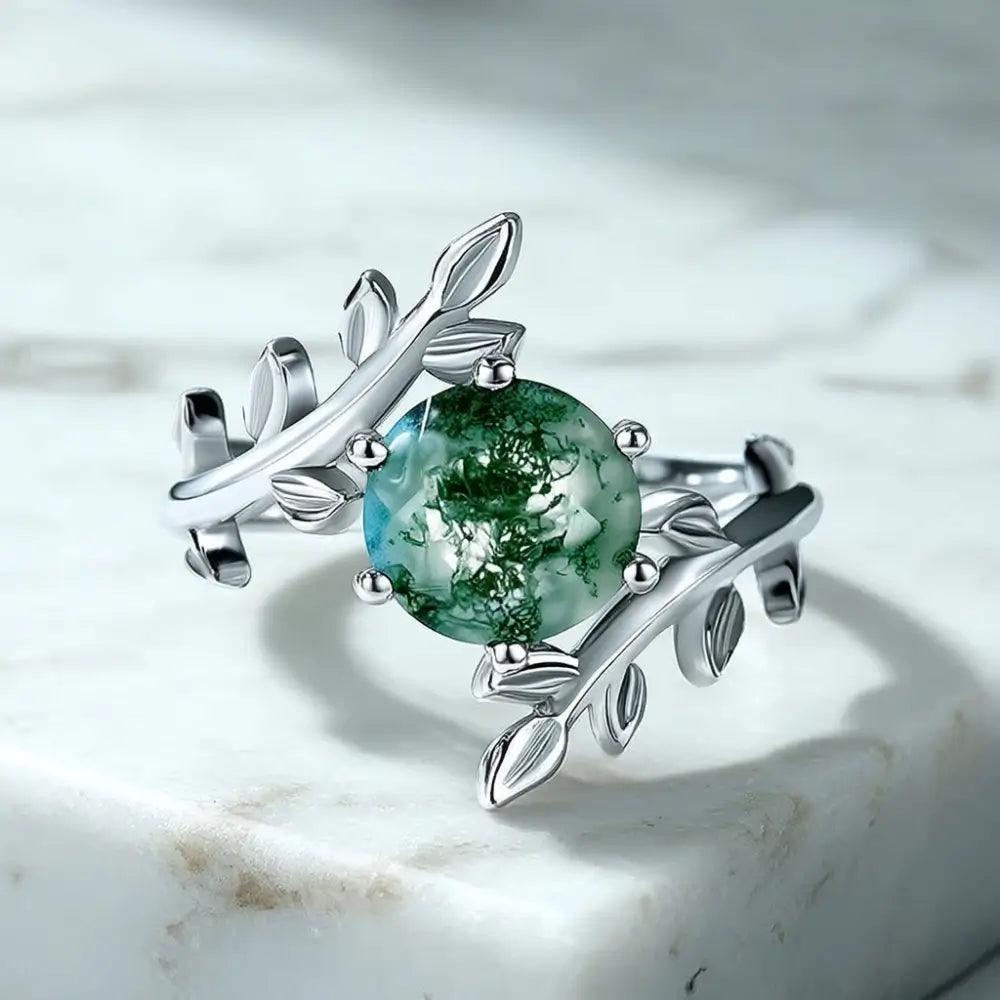 Moss Agate Rings