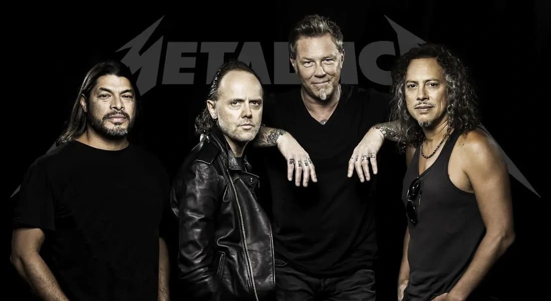 Les 4 membres du groupe Metallica