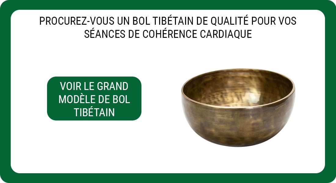 Une publicité pour un Grand Modèle de Bol Chantant Tibétain en alliage de 7 métaux.