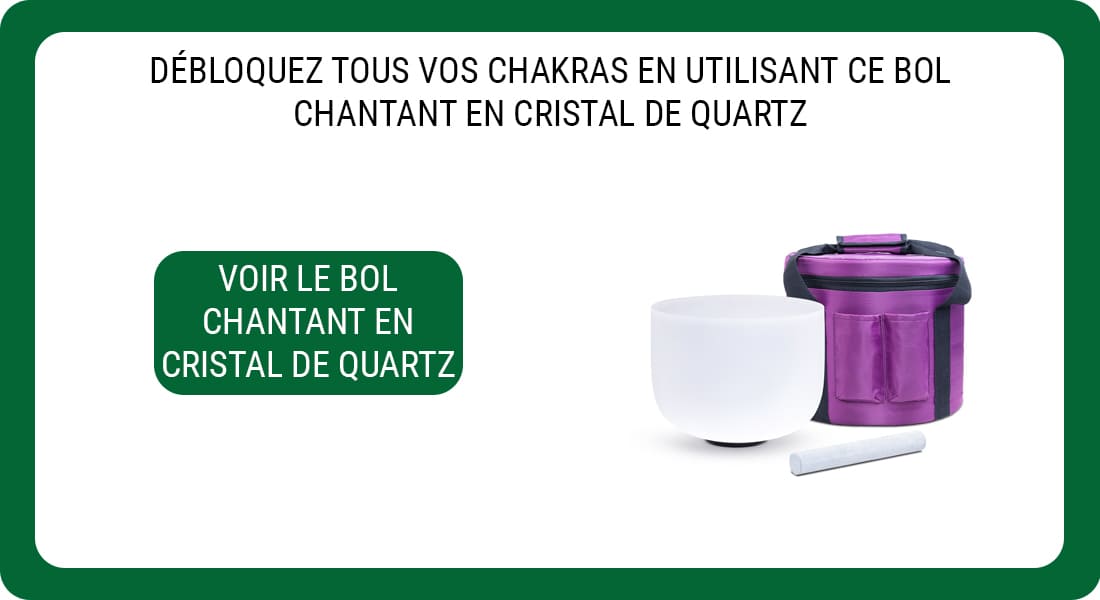 Bol chantant cristal de Quartz OM blanc