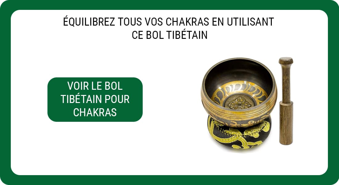 Une publicité pour un Bol Tibétain destiné à ouvrir les Chakras
