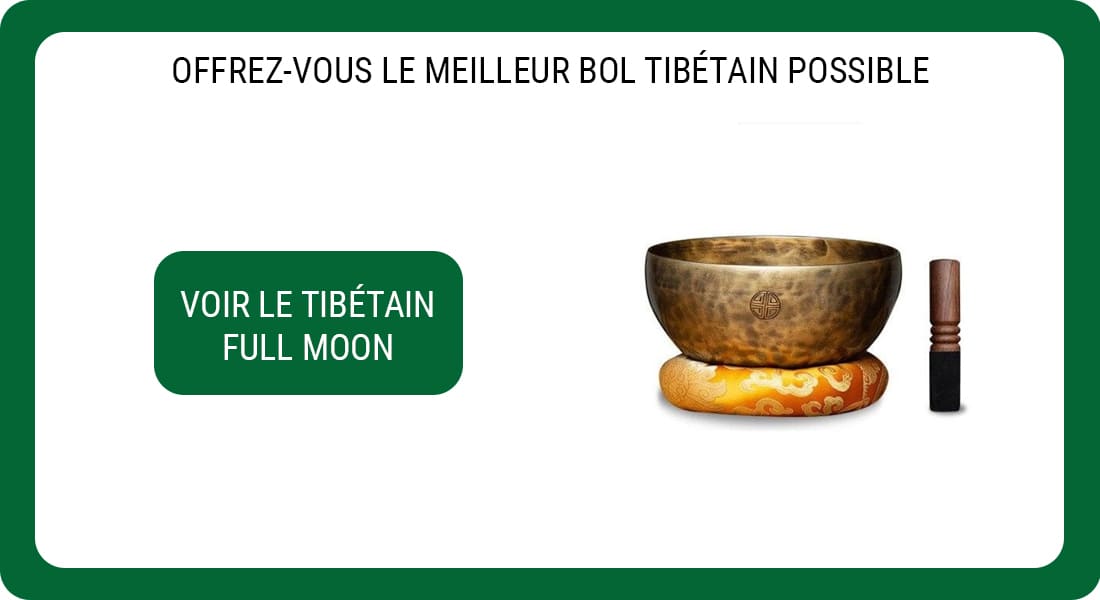 Une publicité pour un Bol Tibétain Full Moon
