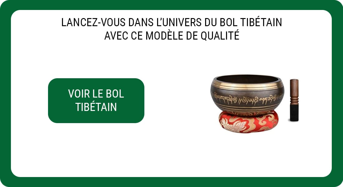 Une publicité pour un Bol Tibétain de Guérison