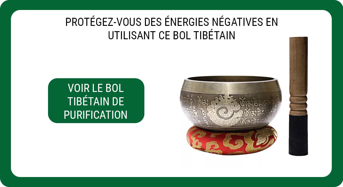 Une publicité pour un Bol Tibétain pour Purification