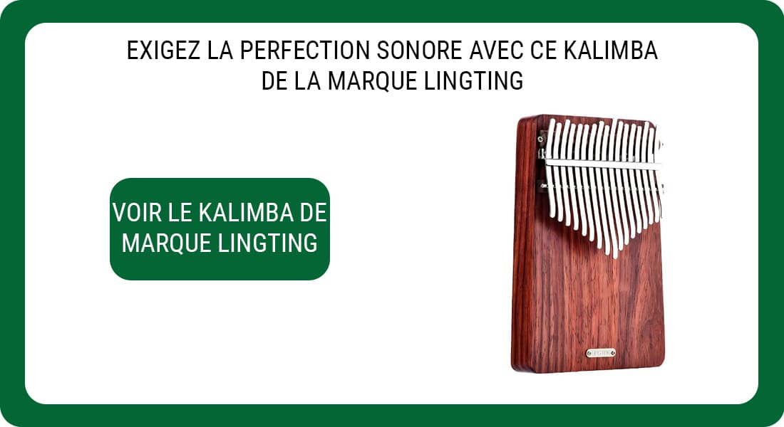 Publicité pour un Kalimba de marque Lingting modèle K17A