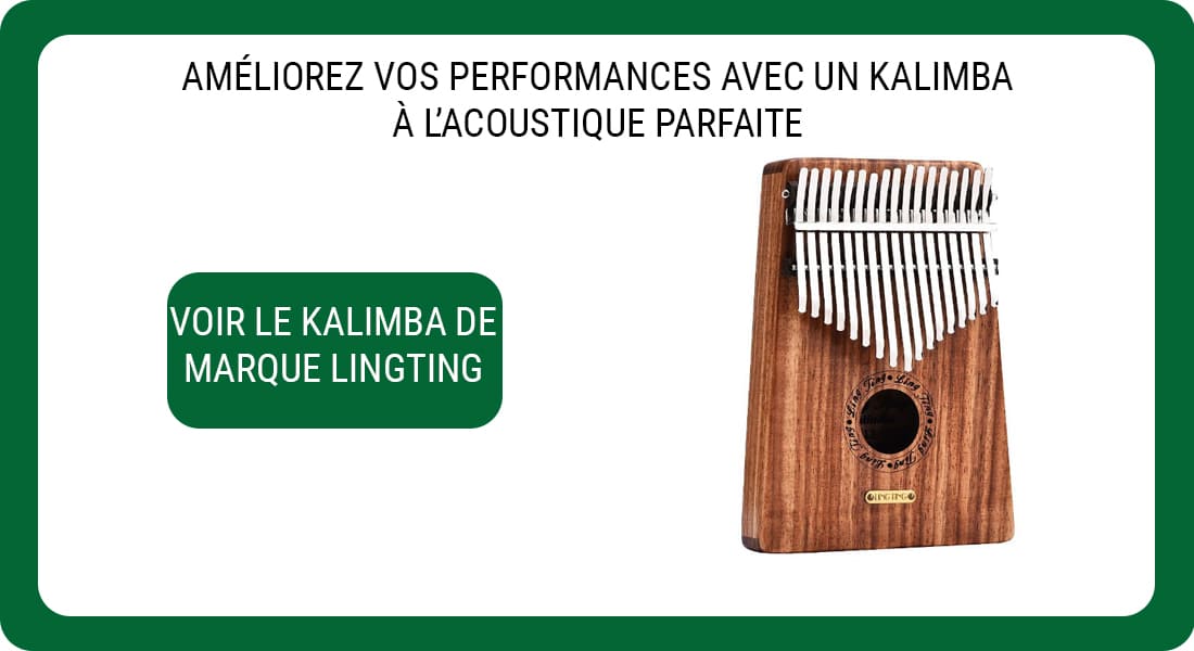 Une publicité pour une Kalimba de marque Lingting modèle K17Y