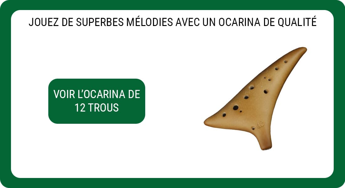 Une publicité pour un Ocarina de 12 trous