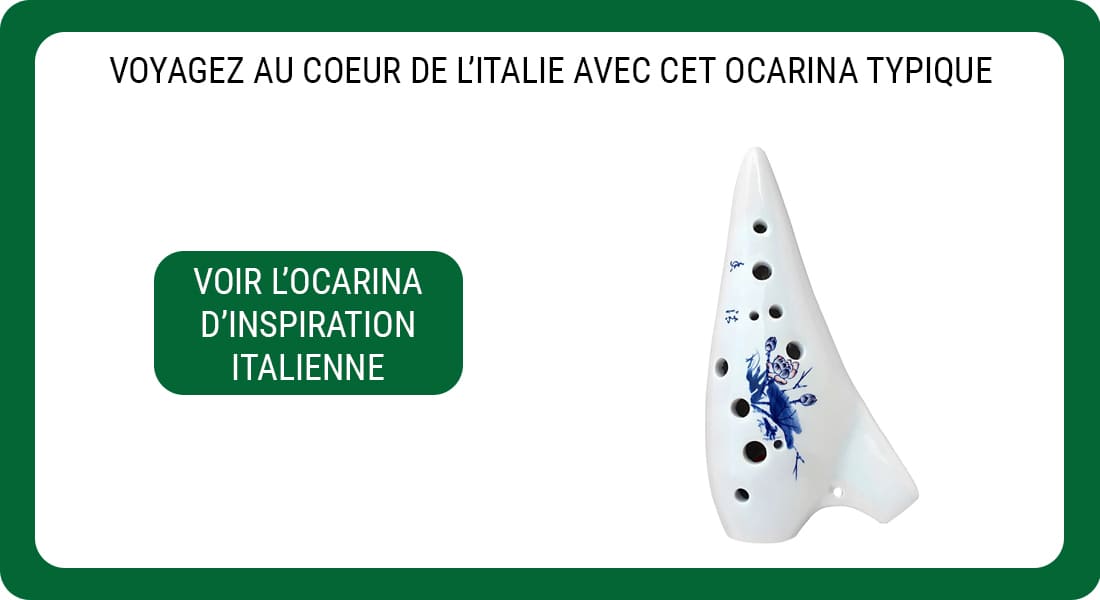 Une publicité pour un Ocarina d'Italie