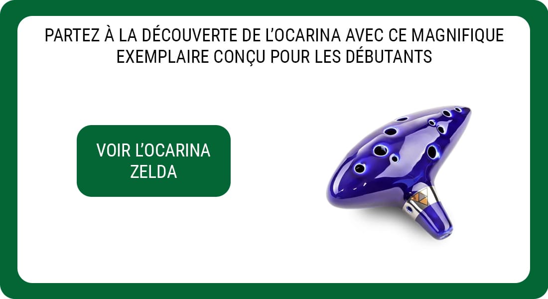 Une publicité pour un Ocarina du jeu-vidéo Zelda